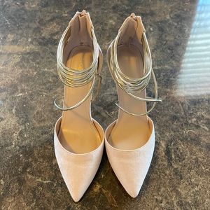 Blush & silver heels